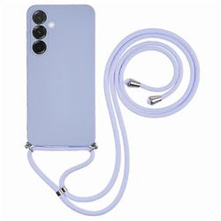 Yhteensopiva Samsung Galaxy A36 5G -kotelon kanssa Joustava TPU-kuituvuori iskunkestävä crossbody-puhelimen kansi Vaaleanvioletti