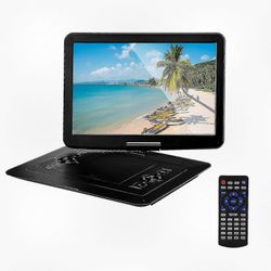22 tuuman kannettava DVD-soitin 15,6 tuuman pyörivällä näytöllä 1366x768 HD, 3500mAh akku, stereoääni, kaukosäädin