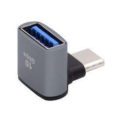 UC-035-UP 90 astetta ylös / alas kulmassa oleva USB Type-C - USB 3.0 naaras OTG-sovitin kannettavalle tablet-puhelimelle