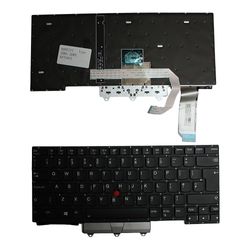 Power4Laptops Lenovo Thinkpad E14 med markør baggrundsbelyst sort UK layout udskiftning laptop tastatur