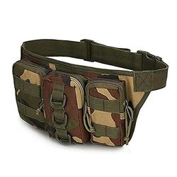 Boeyaa Udendørs Cykling Talje Taske Sports Canvas Taske Løbetaske 800d Justerbart Bælte Camouflage 4