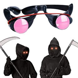 LED-valoiset hehkulasit Hauskat punaiset silmät Halloween Cosplay -asusteet Juhlat Kuten