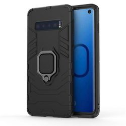 Shockproof rustning sag til Samsung s10 med støttefod all inclusive dække sort rpc3408