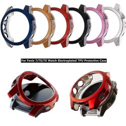 Garmin Fenix 7 Naarmuuntumaton pehmeä kotelon puskurin kansi Hopea
