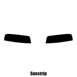 Window-Tint Sun Strip til Mercedes Viano - 2014 og nyere forskårne solstrip 5% limo sort Sunstrip
