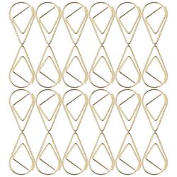 100kpl paperiliittimiä Pisaran muotoiset paperiliittimet Luovat paperiliittimet Asiakirja Paperiliittimet Golden 2.50X1.50X0.80CM