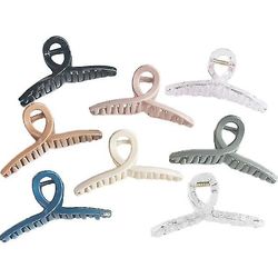 Zhuopai Kvinders Akryl Frosted Grab Clip Hår Klip Kombination Sæt set8
