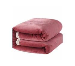 Handuo Tyk Flannel Fleece Kast Tæppe Vinter, Varm, Åndbar Soft pink