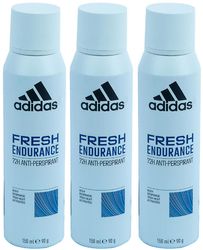 3 x Adidas 72 hrs Antiperspirant Spray 150ml - Fresh Endurance