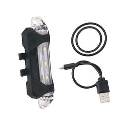 Mountainbike sikkerhed led advarsel for- og baglygter hvid