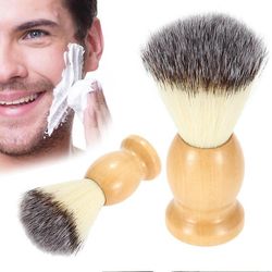 Mænd barberbørste træ håndtag Badger hår skæg børste Facial Rengøring Brush Sikkerhed Razor Brush Barber Tools Salon Tilbehør