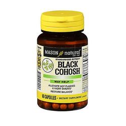 Mason Natural Black Cohosh Hot Flash Relief, 40 mg, 60 kapselia (1 kpl pakkaus)