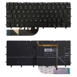 Amerikansk version tastatur med tastaturbaggrundsbelysning til Dell Inspiron Xps 13 Ikke angivne