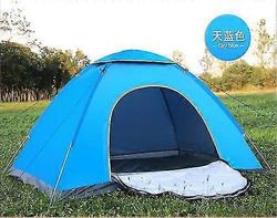 3-4 miehen automaattinen pop-up ulkona kiipeily teltta vedenpitävä Sininen