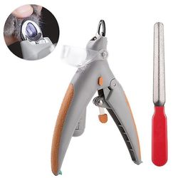 Coosilo Pet Nail Clippers belyst Led Light 5x forstørrelse med Nail File