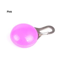 2pcs Night Safety Glow I dark Bright halskæde hund krave, pink farve