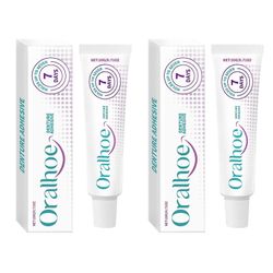 Pitkäkestoinen hammasproteesiliimavoide Vahva pito miehille Naisille Tekohampaat Osittaiset hammasproteesit 2pcs