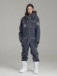 One Piece Ski Suit, Women's Single Board Double Board Vindtett vanntett Menn Ski Bukser Women's Suit