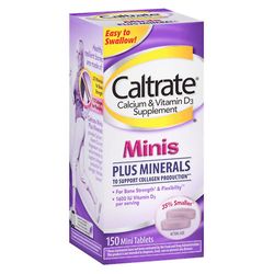 Caltrate Bone Health Advanced, Calciumtilskud, Minis, Tabletter, 150 Ea