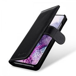 Stilgut Sag for Samsung Galaxy S20 Plus Talis Sort Nappa tegnebog i ægte læder