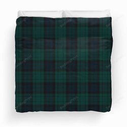 v1831 Lakanat Musta kello Tartan-pussilakanasetti Päiväpeite Vuodevaatteet Lasten kodintekstiilit Lakanat IU1831 240x260cm 94x102in