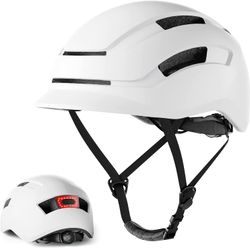 Linkrunning Voksen Cykelhjelm Mænd Kvinder Cykling Cykelhjelm Med Bageste LED-lys til Urban Pendler Justerbar Scooter Beskyttelseshjelm Mountain Ro...