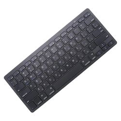 Venäjän näppäimistö erittäin ohut langaton Bluetooth-näppäimistö, IOS Android Tablet / kannettava tietokone -musta