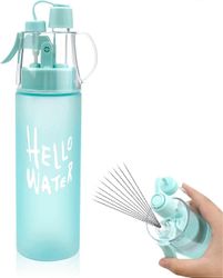 Vesisuihkepullo sumutusvesipullo urheiluvesipullo ulkona nesteytykseen 580ml juomapullo läppäpillillä, kostutukseen jäähdytys -yx Himmeä sininen