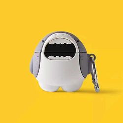 Baiccf Hain söpö sarjakuvakuulokelaatikko, Airpods pro langaton Bluetooth-kuulokekotelo silikonilaatikko.