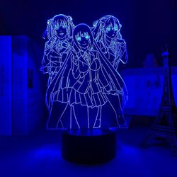 Anime Kakegurui LED-valo lapsille Makuuhuoneen sisustus Yövalo Syntymäpäivä Lahjahuone Sisustuspöytä 3D-lamppu Manga Kakegurui