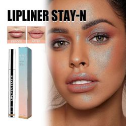 Lip Liner Stay-In - Peel Off Lip Liner tatuointi, Peel Off Huulten tahra, Pitkäkestoinen huulten tahran kuorinta, Infusoitu hyaluronihappo E-vitami...
