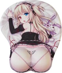 Liukumaton hiirimatto Wifu Mousepad Anime Pelaa melko hauska hiirimatto geelirannetuella Violetti A