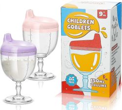 Generic 2 kpl vauvan viini nokkamuki muovinen pikarikuppi ei vuotoa viinilasi nokkamuki vauvan pikarikuppi vauvan nokkamuki viinilasi juomamuki mai...