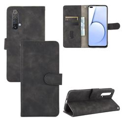Etui til Realme X50 5g Cover Premium læder med kortholder Flip Folio magnetisk etui Etui Coque - Sort