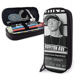 Kerota Eminem Arrest Slim Shady Mugshot Logo Nahka Penaali Penaali Penaali Paperitavaralaukku Toimisto Kannettava säilytyslaatikko Kosmeettinen laa...