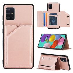 Gangxun Sag til Samsung Galaxy A51 4g Vintage Cuir Cover Læderetui Kofanger - Rose