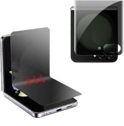 Yksityisyys näytönsuoja Samsung Galaxy Z Flip 5: lle, vakoilua estävä 2kpl ulkona ja sisällä pehmeä näyttökalvo täysin peitetty naarmuuntumisenesto...