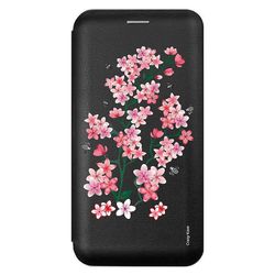 Crazy Kase Sag til iPhone 12 Pro (6,1) Sort mønster Sakura Blomster