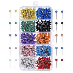 500 kpl Map Push Pins Map Tacks Muoviset pyöreät päätarrat teräspisteillä, 1/8 tuumaa, 10 väriä