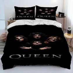 a745 Lakanat Freddie Mercury -Rock-Band vuodevaatteet Pussilakana Bed Set Peitto Peitto Tyynyliina Lohduttaja 3-osainen vuodevaatteet Setti (1 puss...