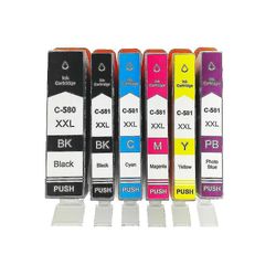 6pk pgi-580 CLI-581XL mustekasetti, joka on yhteensopiva Canon Pixma Tr7550 Tr8550 Ts705 Ts6350 Ts6351 Ts8150 Ts8251 Ts8350 Ts8351-hy 6 kpl