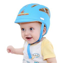 Jying Spædbarn Baby Safety Hjelm, toddler justerbar beskyttende cap sikkerhedshjelm til børn blå
