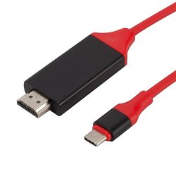 JVY USB-C / Type-C 3.1 til 4K HD HDMI Plast videokabel, Længde: 2m