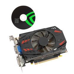 Fiauli GTX1050TI 4GB DDR5 128BIT grafikkort enkelt køleventilator God varmeafledning HDMI-kompatibel VGA DVI-computer gaming grafikkort til pc Sort