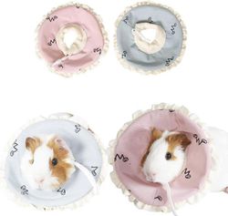 Ubiuo Säädettävä marsun kartio lemmikkieläinten palautuskaulus, pehmeä lemmikkieläinten palautuskaulus kaneille / chinchillalle / pennuille leikkau...