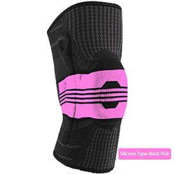 1Pcs silikone knæ pad skridsikker åndbar basketball vægtløftning foråret knæ støtte unisex professionel sport wrap 01 Xxl