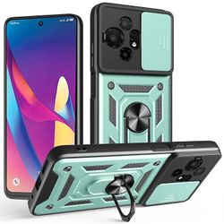 TCL 50 XL 5G -kotelo liukukamerakannella PC + TPU jalusta puhelimen kansi - vihreä Monivärinen Green