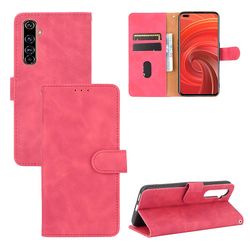 Etui til Realme X50 Pro 5g Cover Premium Læder Med Kortholder Flip Folio Magnetisk Etui Coque - Sort Pink