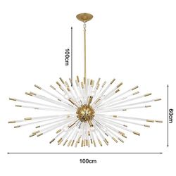 Jelivey Kreativ Led Ljuskrona För Vardagsrum Modern Glas Hängande Lampa Lyx Hem Inomhus Belysningsarmatur Guld Kök Lyster Cool Light