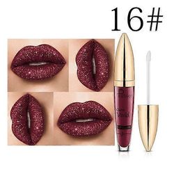 Pudaier Sexy Colors Changing Glitter Lipstick Liquid Metallic Lip Gloss Diamond Waterproof Pearl Lipgloss Naisten huulimeikki 16